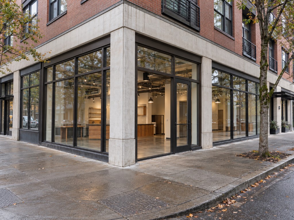 Exterior storefront of the fictional premises